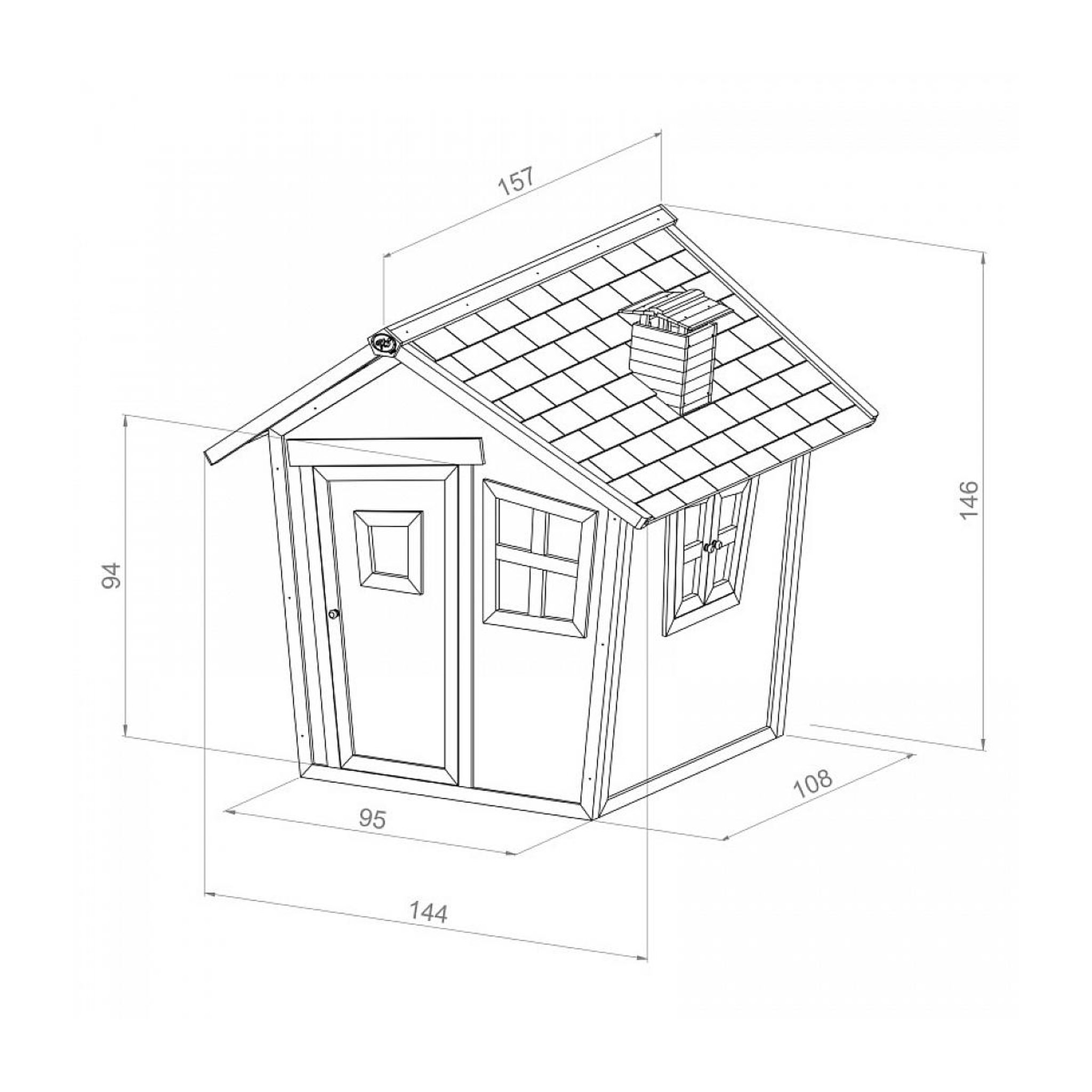 Voir la diapositive 3 : Axi House AXI Cabane enfant ALICE Brun Blanc