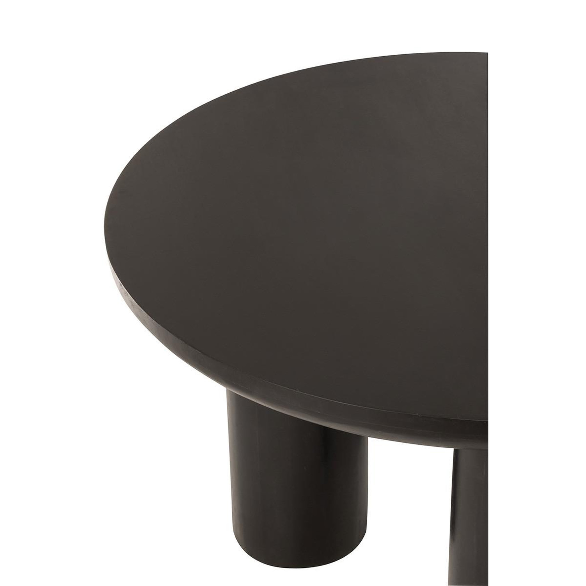 Voir la diapositive 3 : J-LINE Table à manger trio en bois  cave  120cm noir