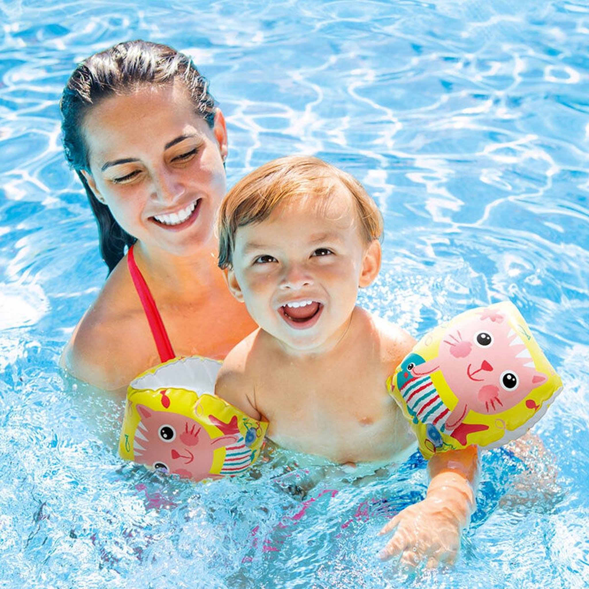 Voir la diapositive 2 : INTEX Brassards de natation Happy Cats - Intex