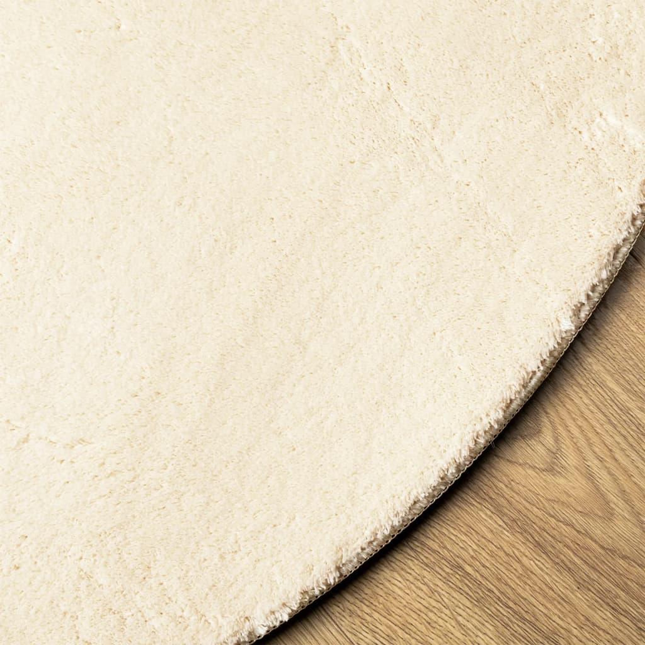 Voir la diapositive 4 : VIDAXL Tapis HUARTE a poils courts doux et lavable creme Ø 160 cm