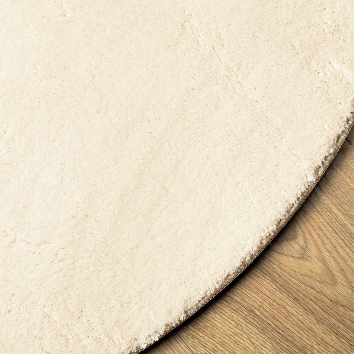 VIDAXL Tapis HUARTE a poils courts doux et lavable creme Ø 160 cm