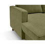 Voir la diapositive 5 : LISA DESIGN Jake - canapé panoramique d'angle droit 7 places convertible avec coffre en tissu velours relief