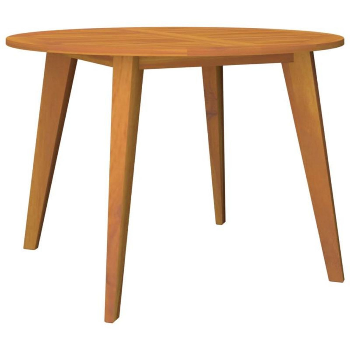 VIDAXL Table de jardin Ø110x75 cm Bois d acacia solide