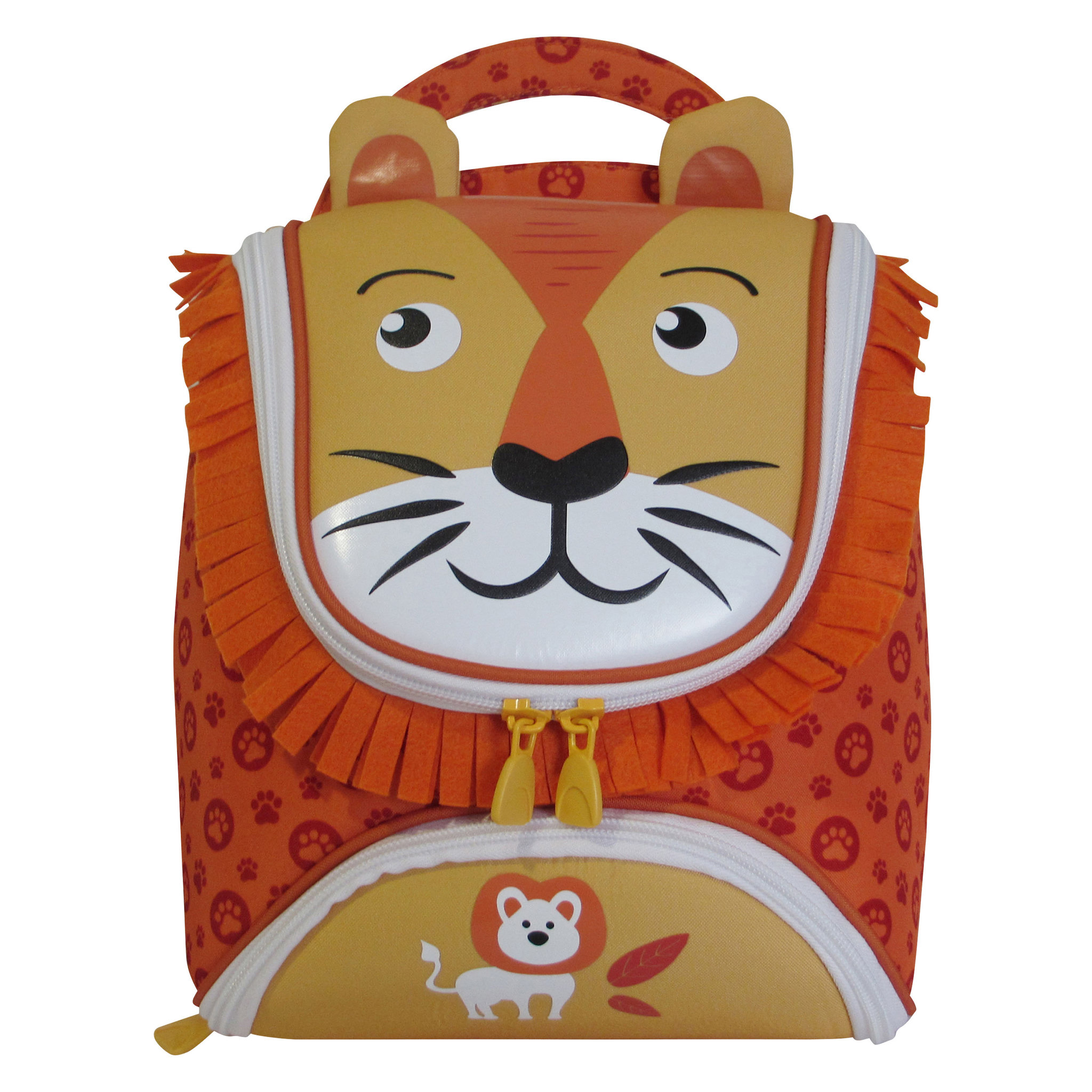 Voir la diapositive 1 : Sac à goûter maternelle polyester multicolore LION