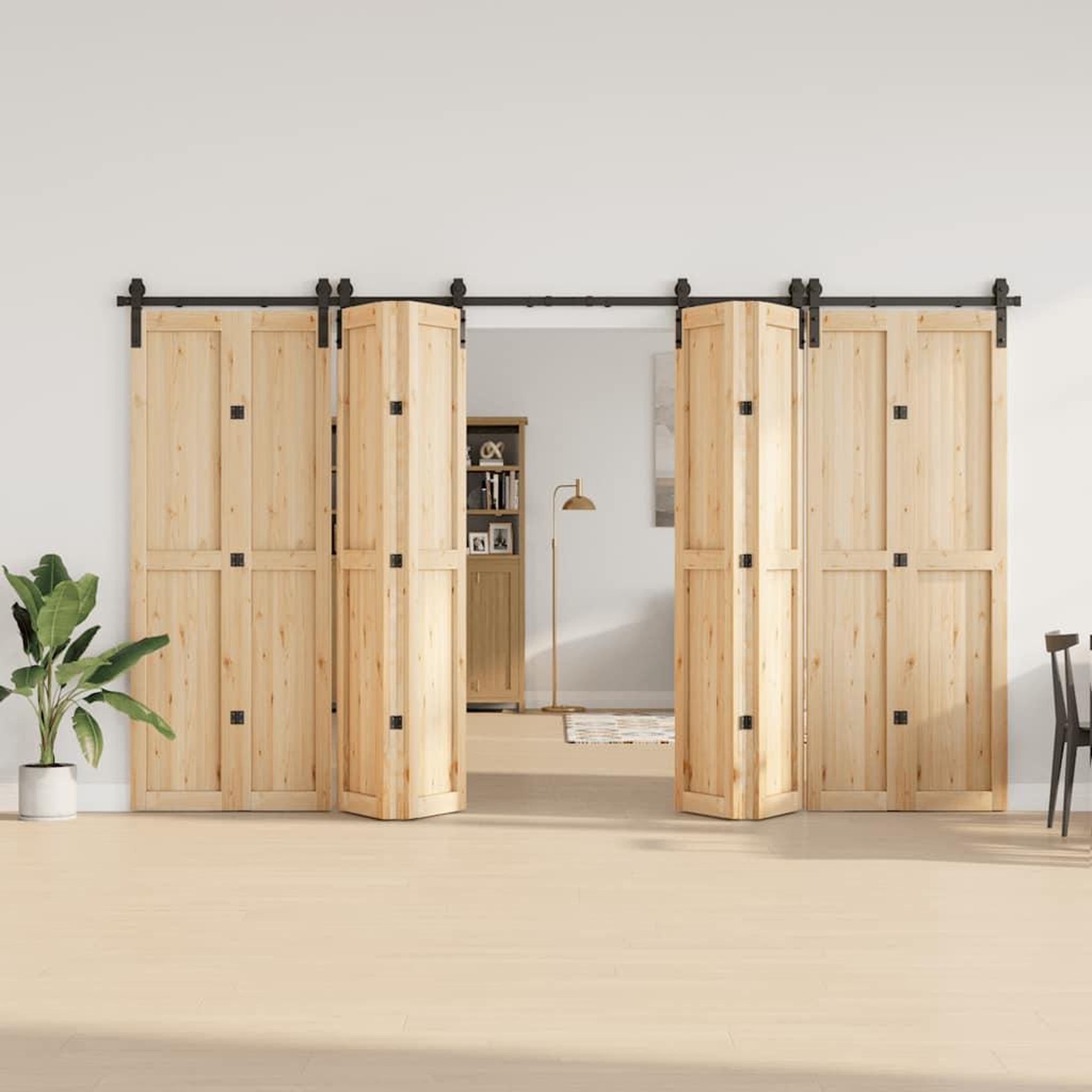 Voir la diapositive 3 : VIDAXL Kit de quincaillerie de porte coulissante 366 cm acier noir