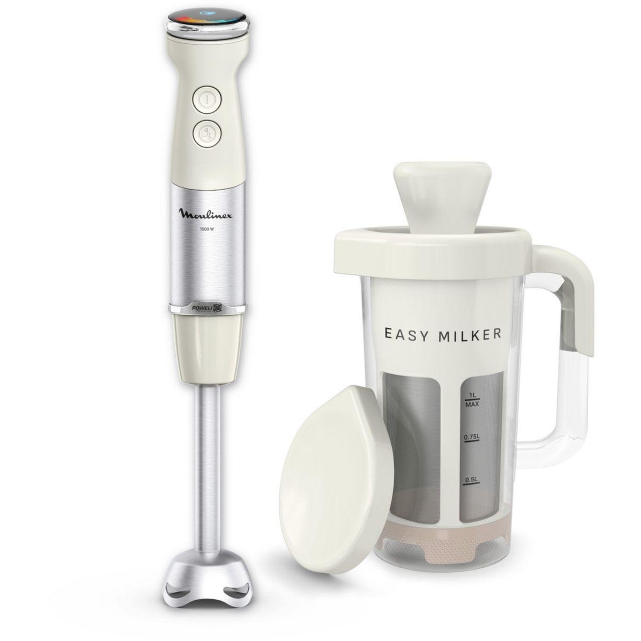 Voir la diapositive 2 : MOULINEX Blender easy milker & quickchef+ vd70pae0