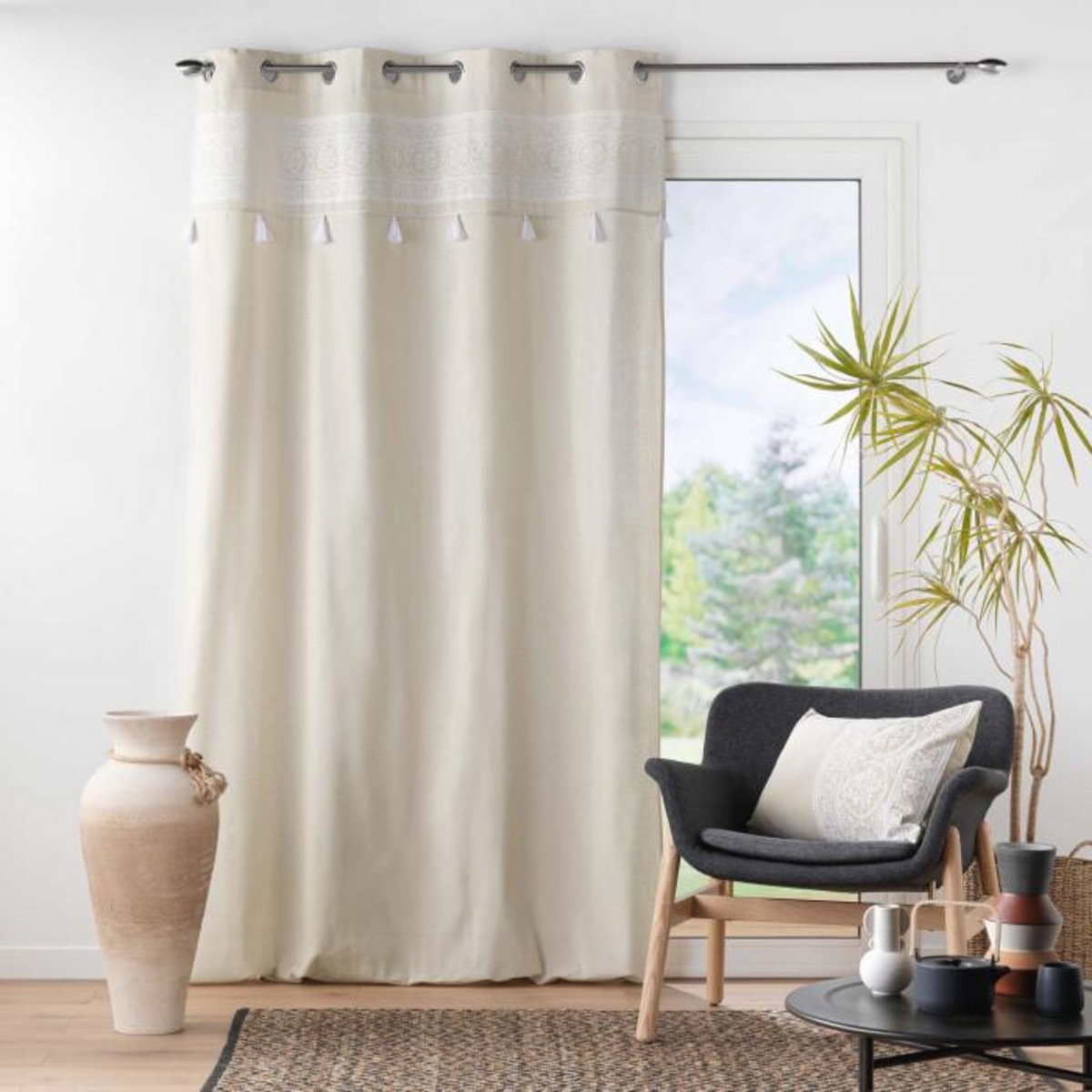 Paris Prix Rideau à Œillets  Isalina  140x240cm Blanc