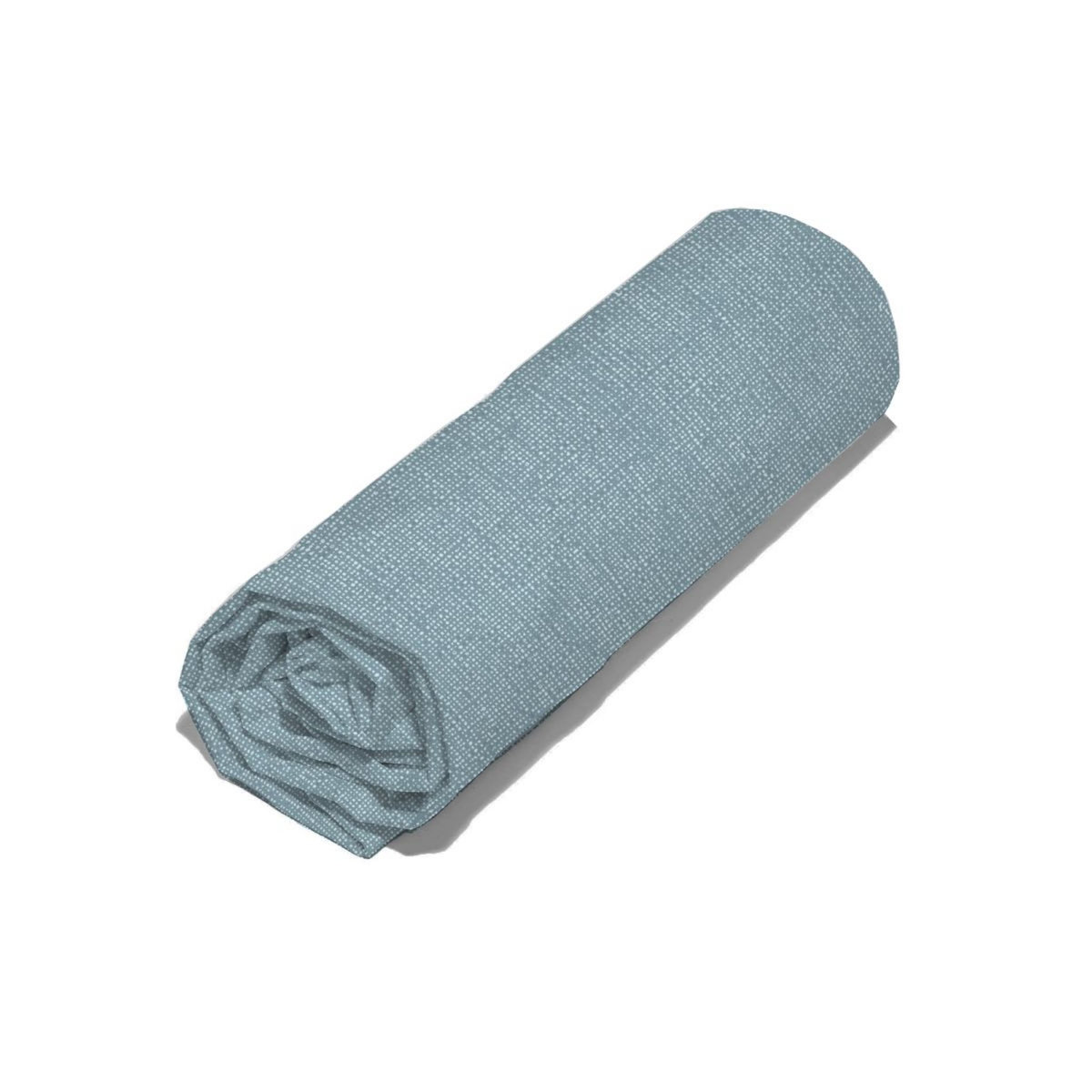 Drap housse uni en coton-lin 