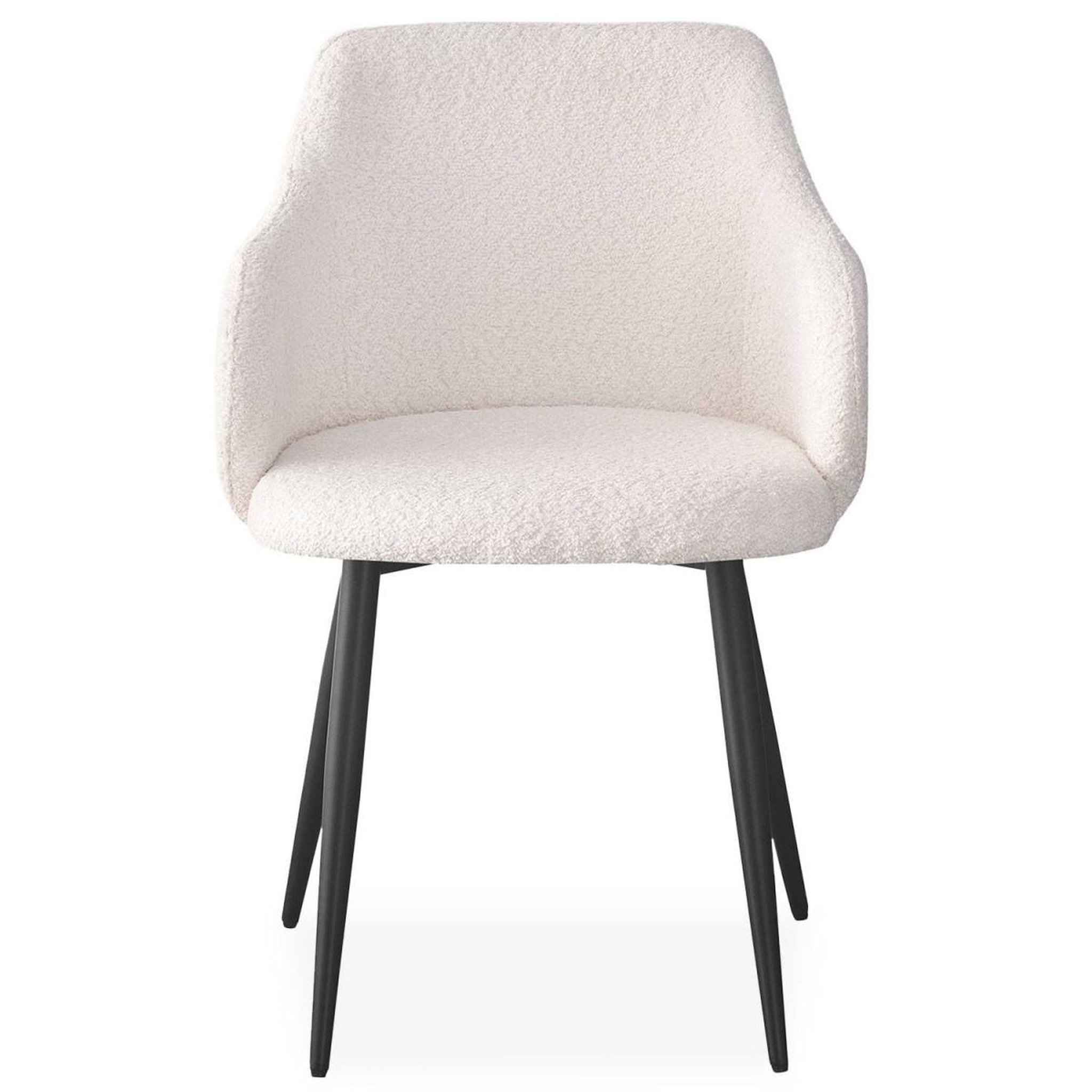 Voir la diapositive 3 : Paris Prix Lot de 2 chaises bouclette  joa  79cm crème