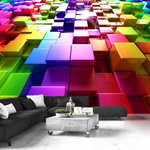 Paris Prix Papier Peint  Colored Cubes. Coloris disponibles : Multicolore