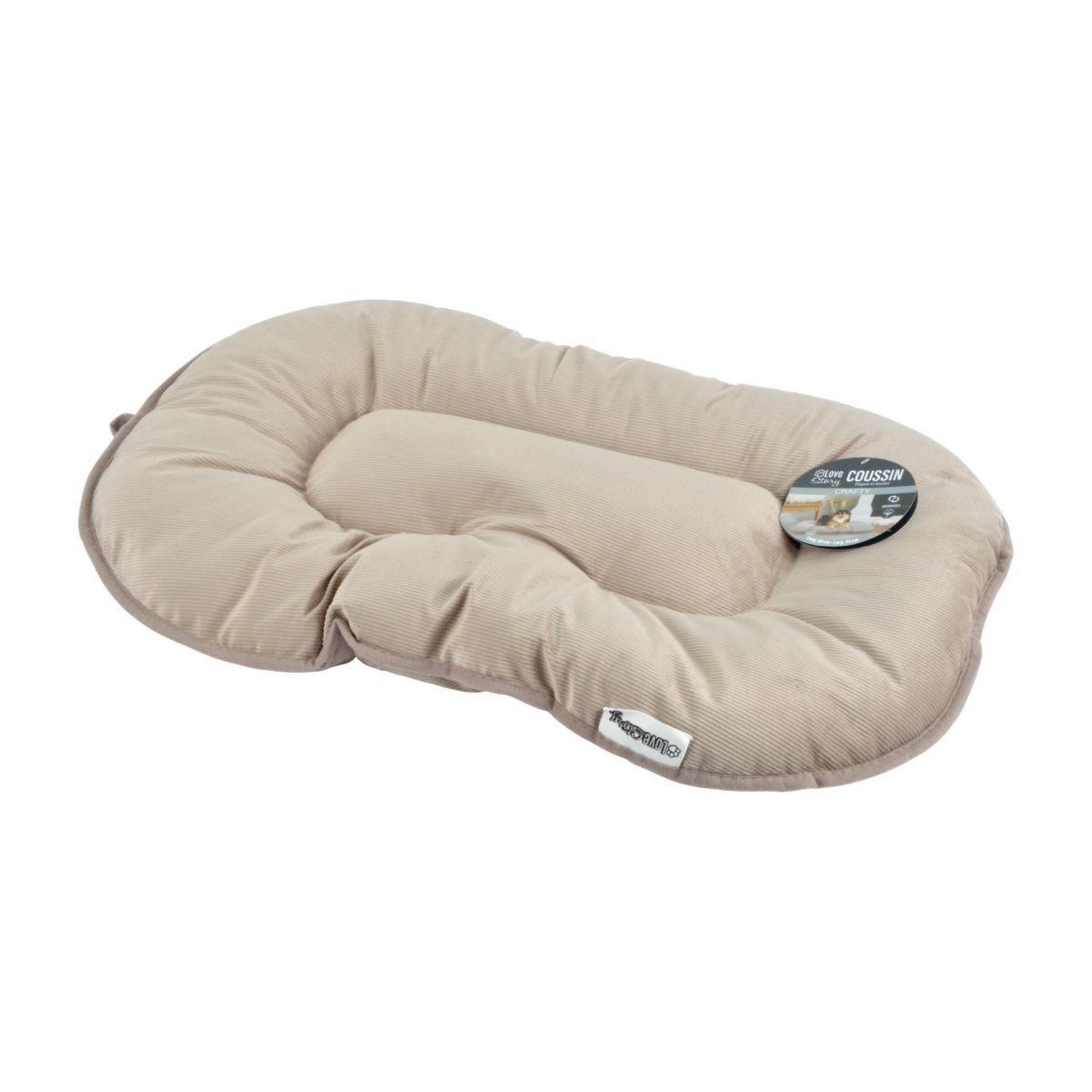 Voir la diapositive 6 : LOVE STORY Coussin pour chien & chat velours  crafty  107cm noisette