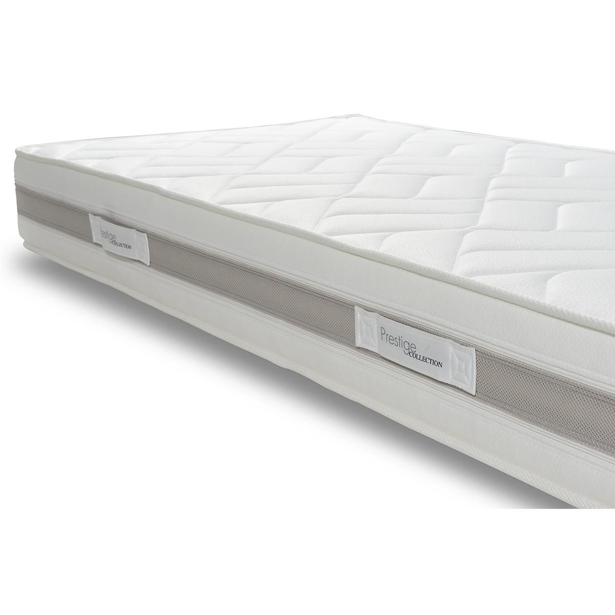 PRESTIGE Collection Ensemble complet Boxspring matelas ressorts ensachés + sommiers + tête de lit + pieds 160x200 cm CONFORT HOTEL Beige