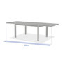 Voir la diapositive 3 : HESPERIDE Table de jardin extensible en aluminium effet bois 10 places EVASION - Honey et graphite