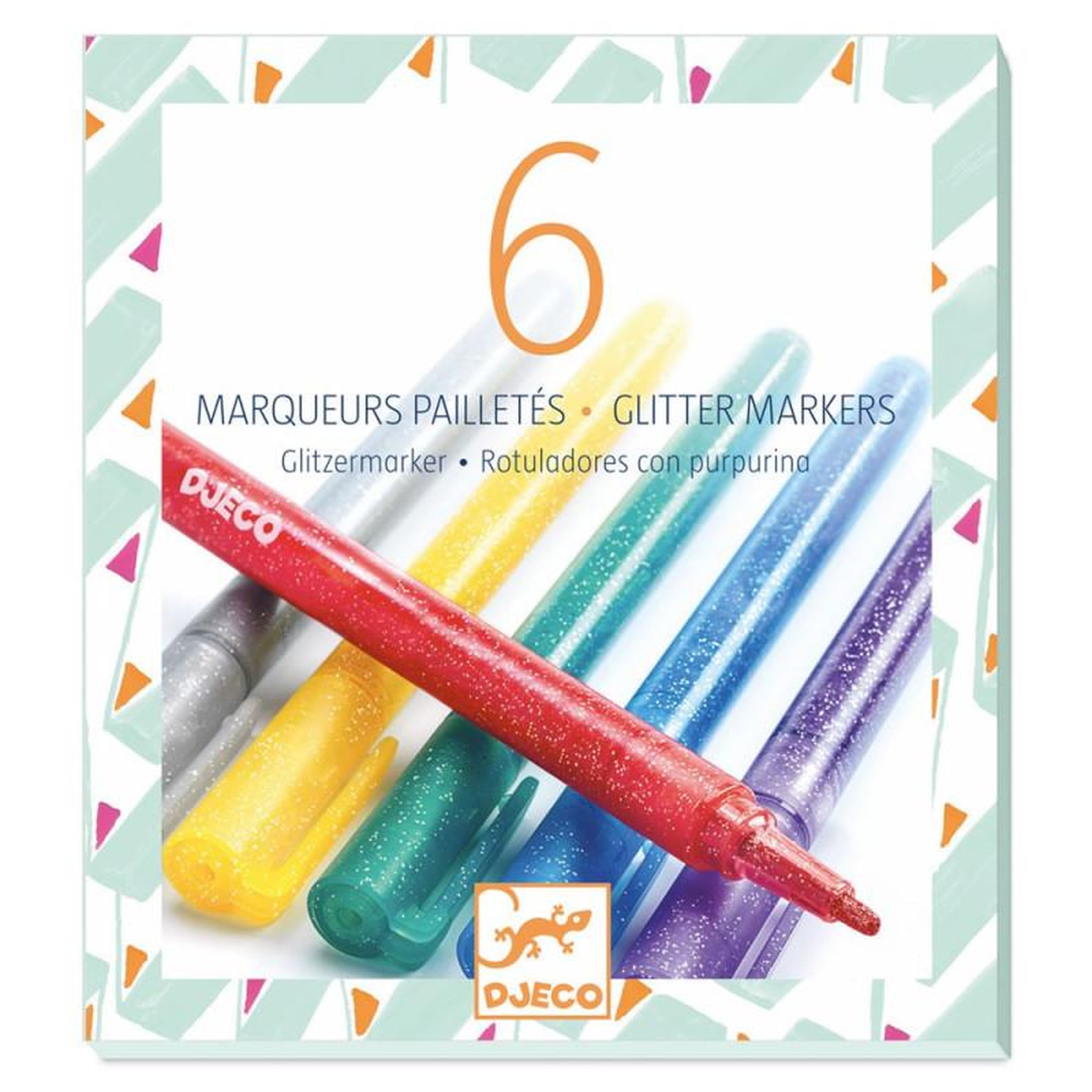 Djeco Djeco 6 Marqueurs pailletés