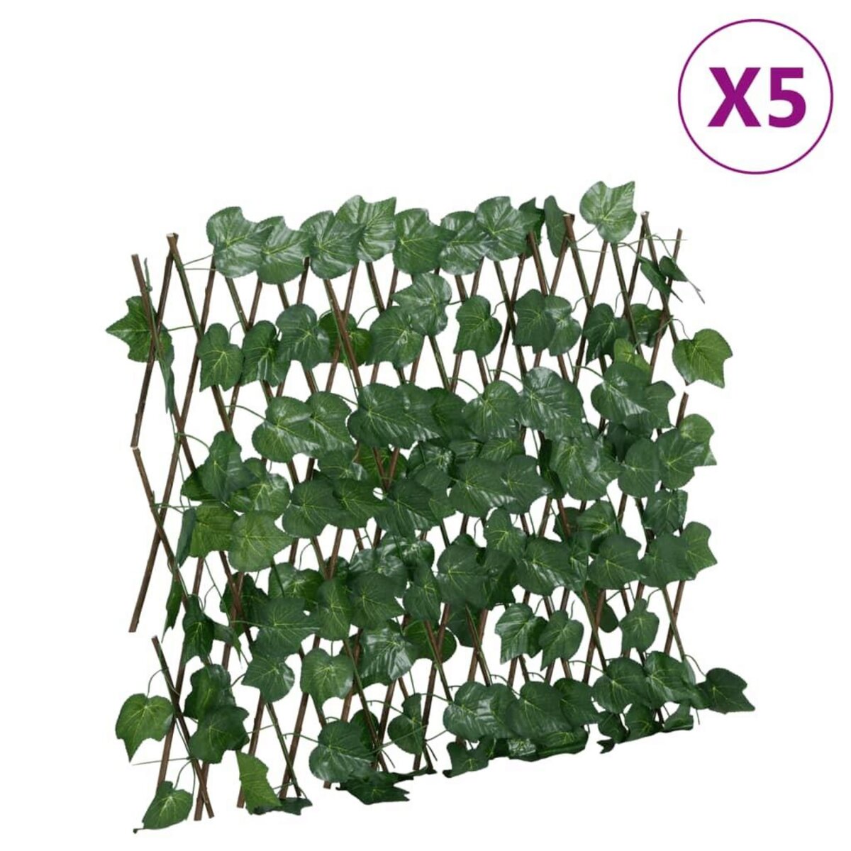 VIDAXL vidaXL Treillis de feuille de vigne artificiel extensible 5 pcs