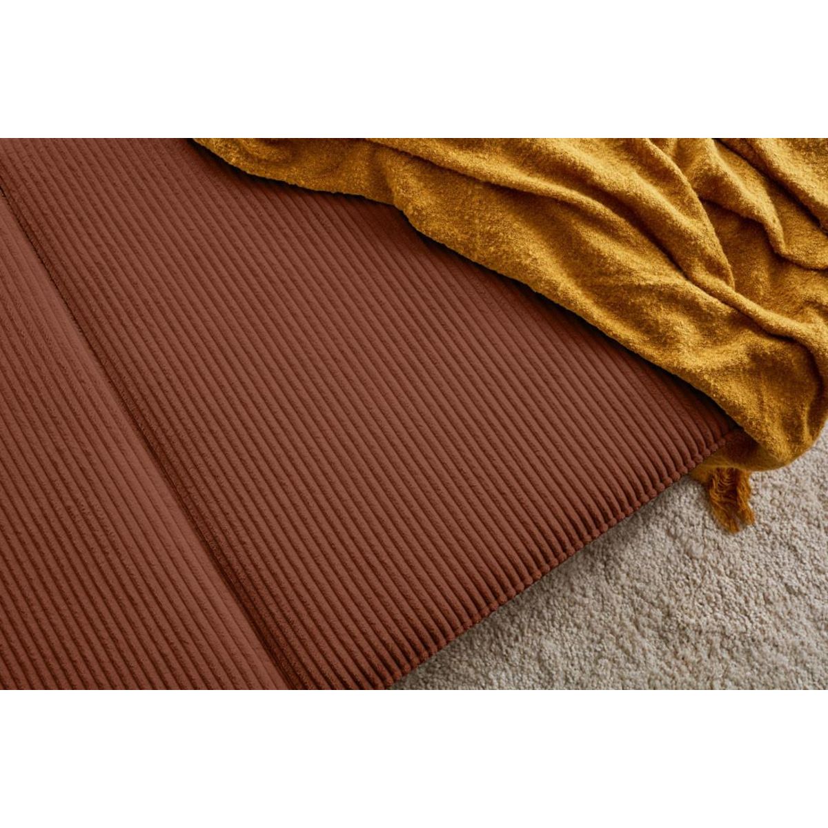 LISA DESIGN Charlie - canapé d'angle réversible - 4 places - convertible avec coffre - en velours côtelé