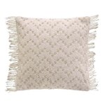 Paris Prix Housse de Coussin à Franges  Ikat  40x40cm Naturel