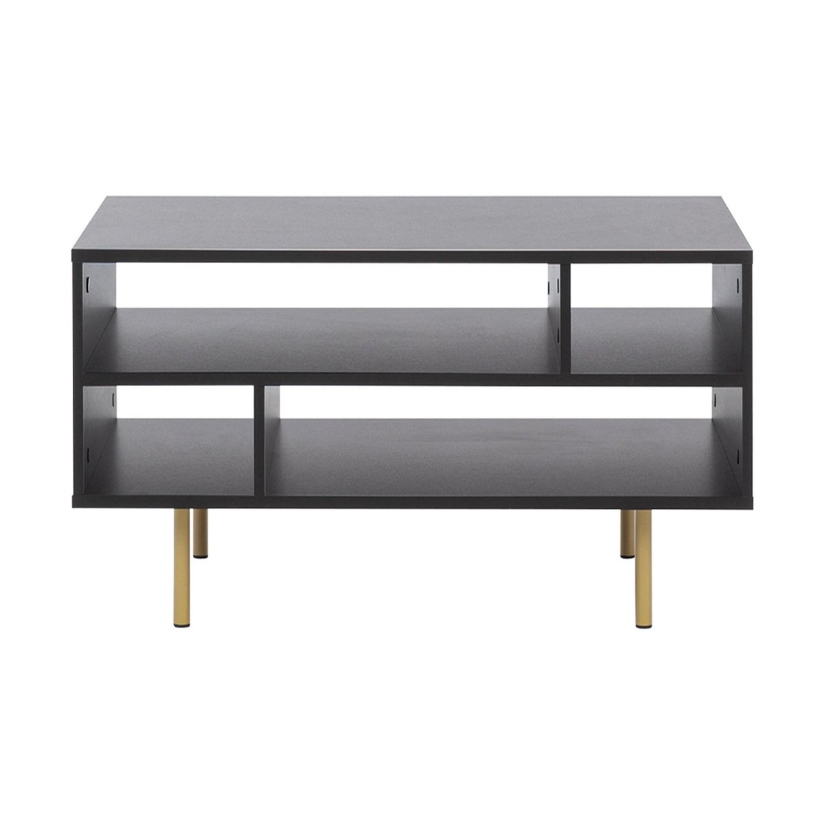 BEST MOBILIER Monica - table basse - noir - 5 niches - 100 cm