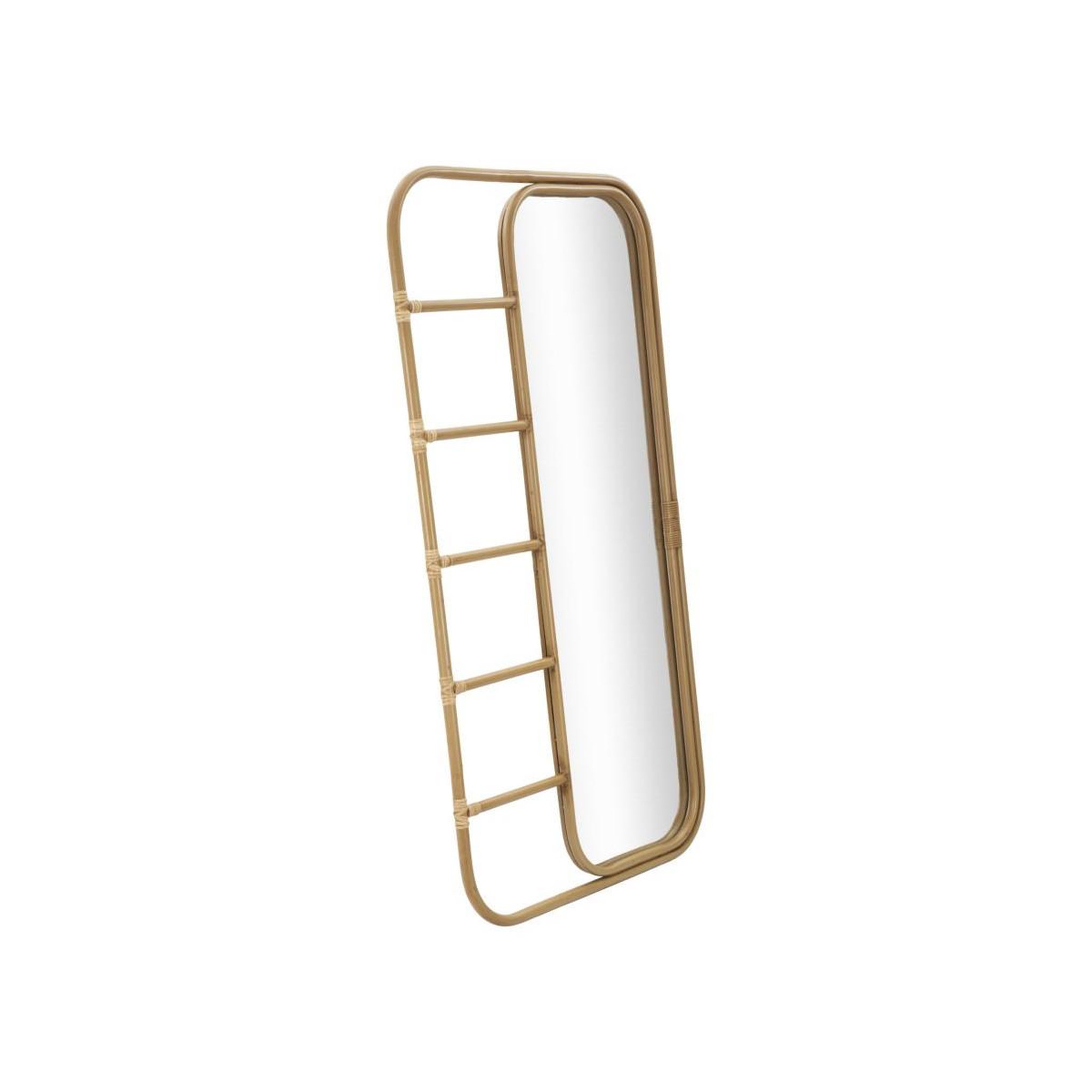 Voir la diapositive 3 : Paris Prix Miroir échelle déco effet rotin  panama  151cm naturel