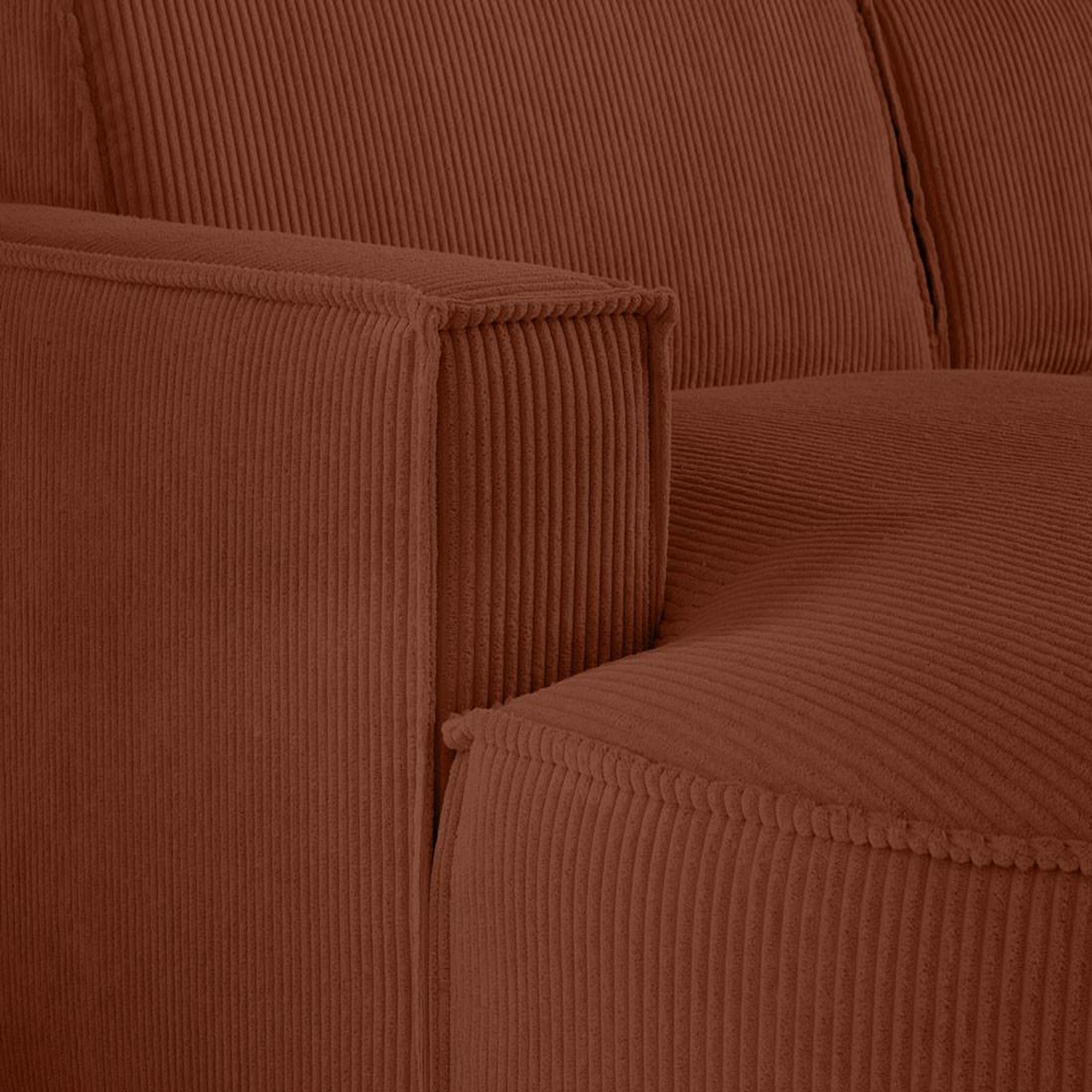 Voir la diapositive 5 : LISA DESIGN Spiaggia - canapé panoramique d'angle droit - 7 places - en velours côtelé