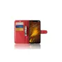 amahousse Housse rouge Xiaomi Pocophone F1 folio grainé fermeture par languette aimantée