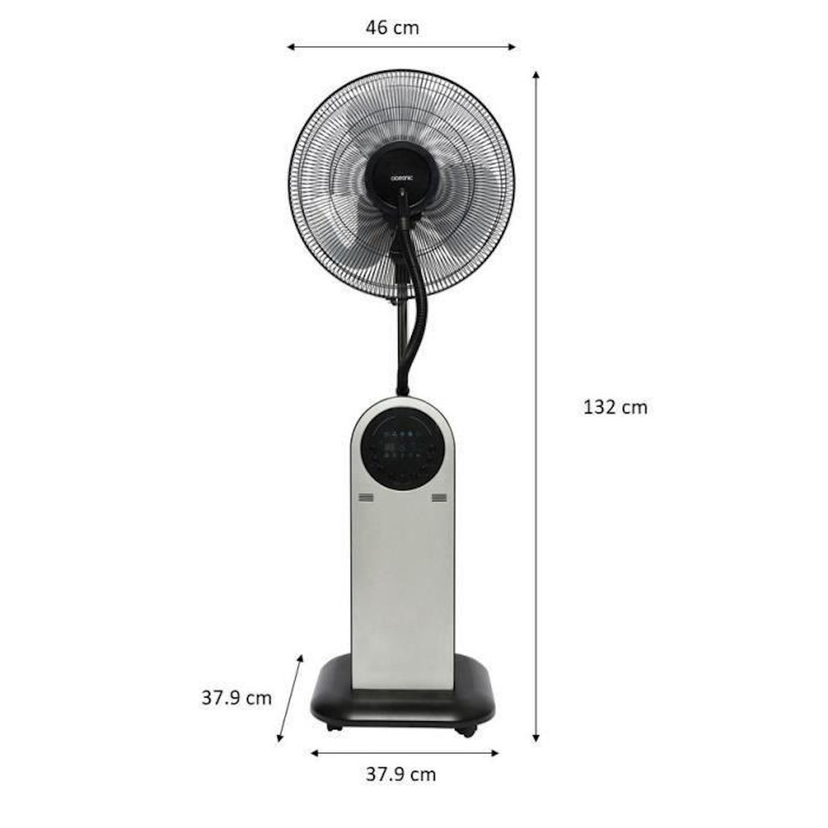 OCEANIC Ventilateur brumisateur sur pied 3 en 1 OCEANIC - Fonction Ioniseur dair - 95W - O40 cm - Affichage LED - Telecommande - Minuter