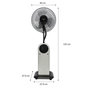 Voir la diapositive 4 : OCEANIC Ventilateur brumisateur sur pied 3 en 1 OCEANIC - Fonction Ioniseur dair - 95W - O40 cm - Affichage LED - Telecommande - Minuter
