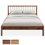 IDIMEX Lit avec sommier APOANA en bois massif. Coloris disponibles : Marron