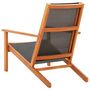 Voir la diapositive 3 : VIDAXL Chaise de jardin Noir Bois d'eucalyptus solide et textilene
