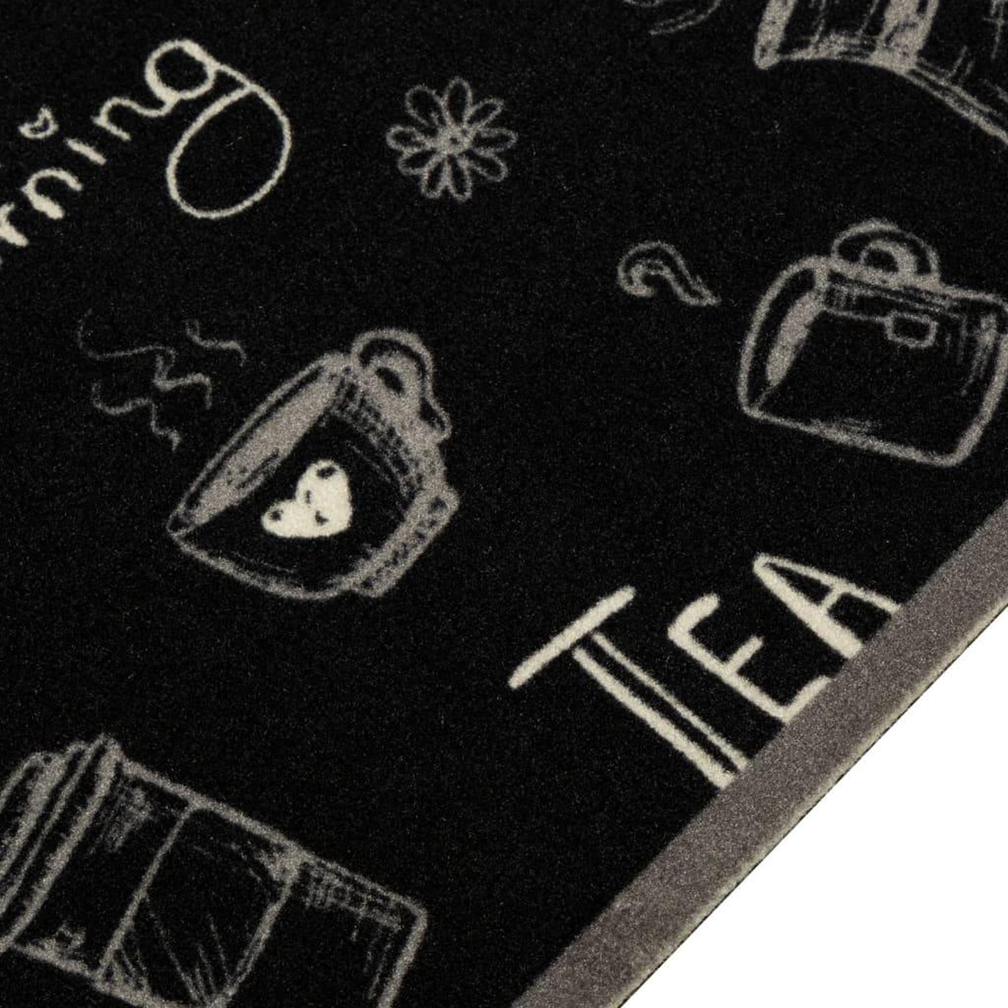 Voir la diapositive 3 : VIDAXL Tapis de cuisine lavable imprime Morning noir 60x300 cm velours