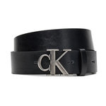 CALVIN KLEIN JEANS Ceinture /Argent Homme Calvin Klein Jeans Ck Buckle Tumbled 35. Coloris disponibles : Noir