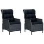 Voir la diapositive 2 : VIDAXL Ensemble a manger 9 pcs avec coussins resine tressee gris fonce