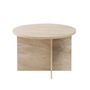 Voir la diapositive 1 : Habitat et Jardin Table basse en bois  Soleil  - 90 x 90 x 40 cm - Travertin