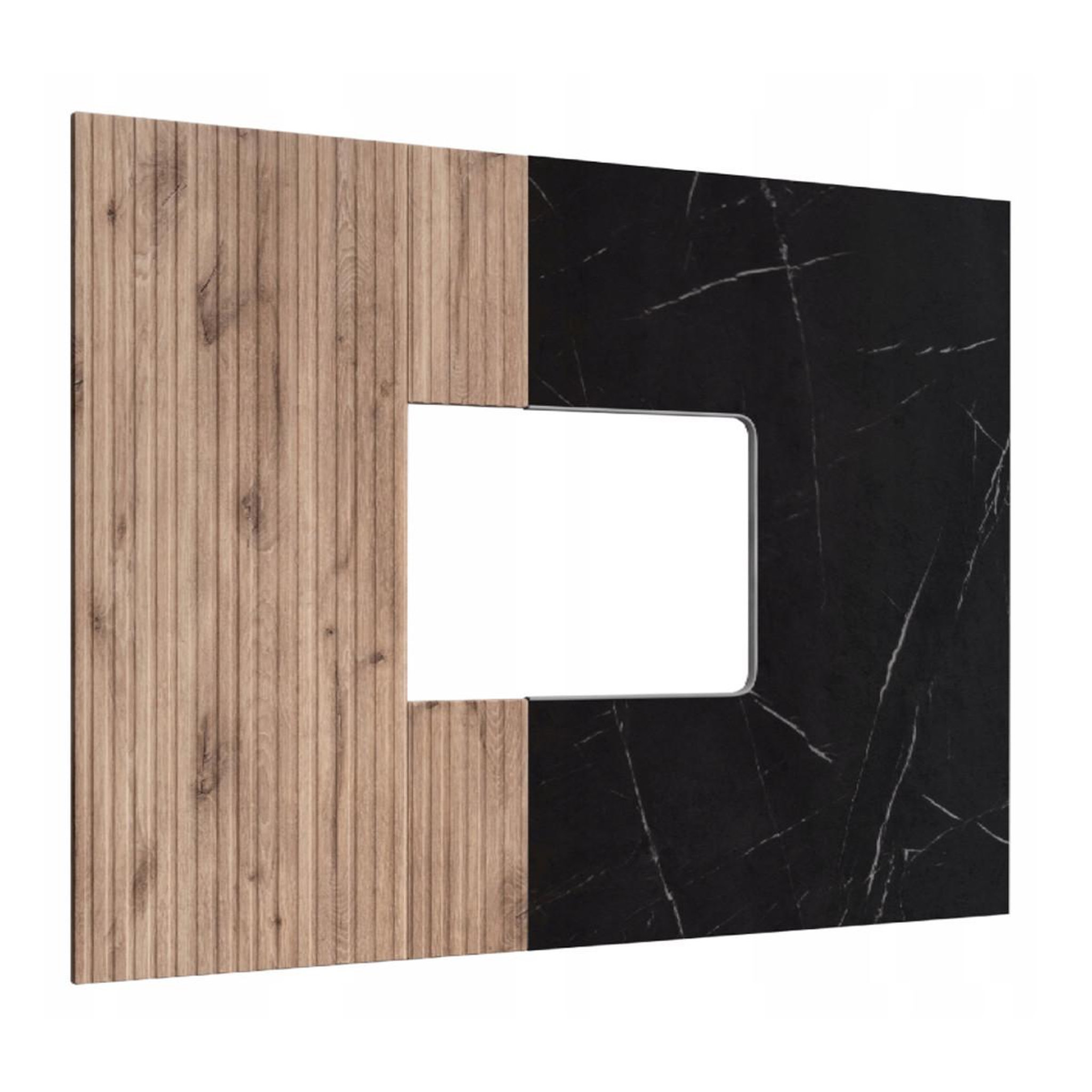Voir la diapositive 2 : Paris Prix Ensemble meuble tv mural  cannes i  180cm noir & naturel