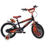 Vélo enfant - Modèle 16'' Street Art  pour enfant de 105/120 cm avec stabilisateurs à molettes - Plaque décorative avant - Porte bidon - 2 freins