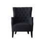 Voir la diapositive 2 : Habitat et Jardin Fauteuil Scandinave Tissu  Duchesse  - 76 x 83 x 100,5 cm - Noir