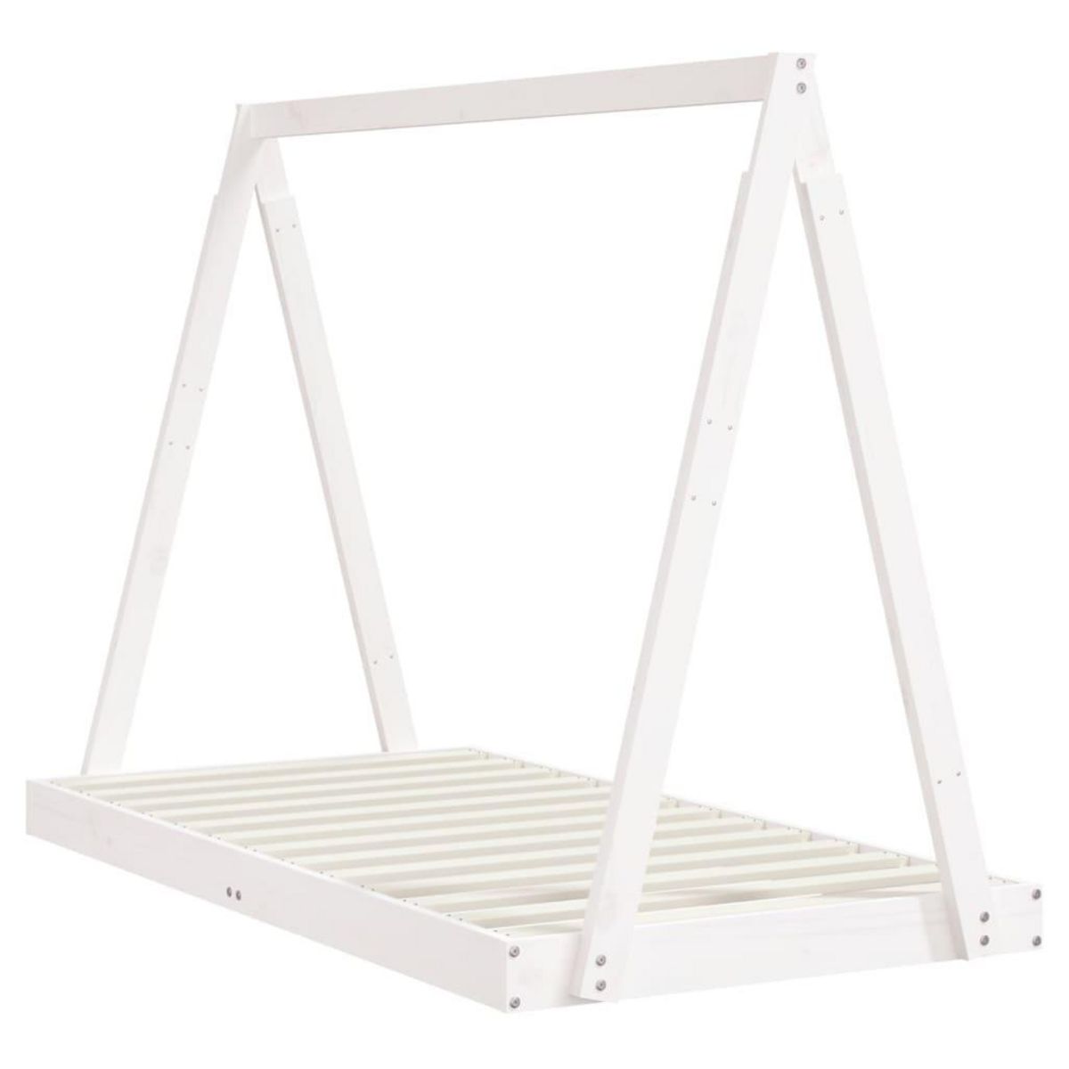 VIDAXL Cadre de lit pour enfant blanc 80x160 cm bois de pin massif