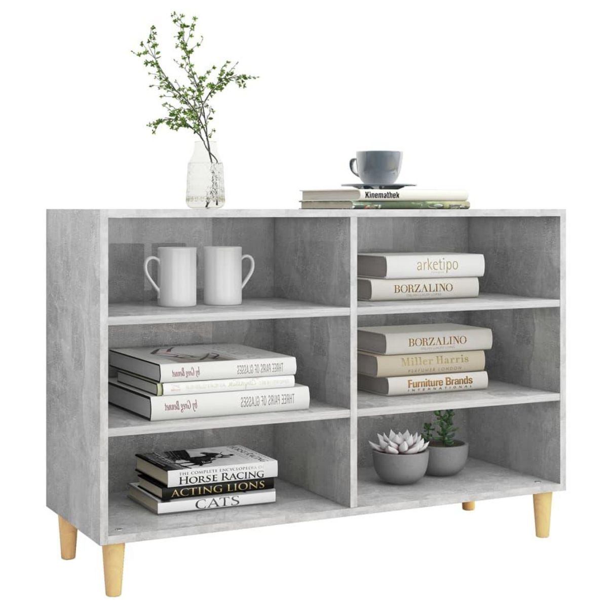 VIDAXL Buffet gris beton 103,5x35x70 cm bois d'ingenierie