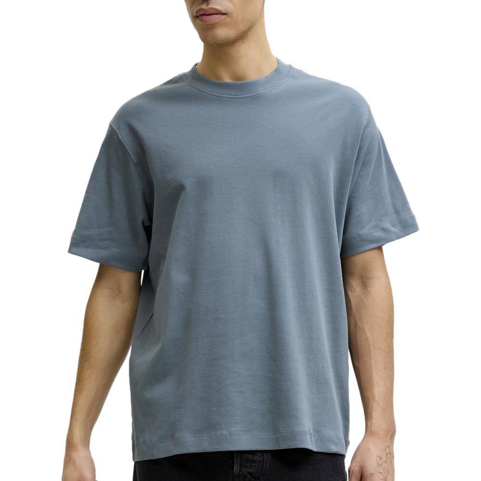 Jack & Jones T-shirt Bleu Homme Jack & Jones Neck. Coloris disponibles : Bleu