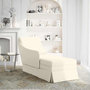 Voir la diapositive 2 : VIDAXL Fauteuil long avec traversin et accoudoir droit creme velours