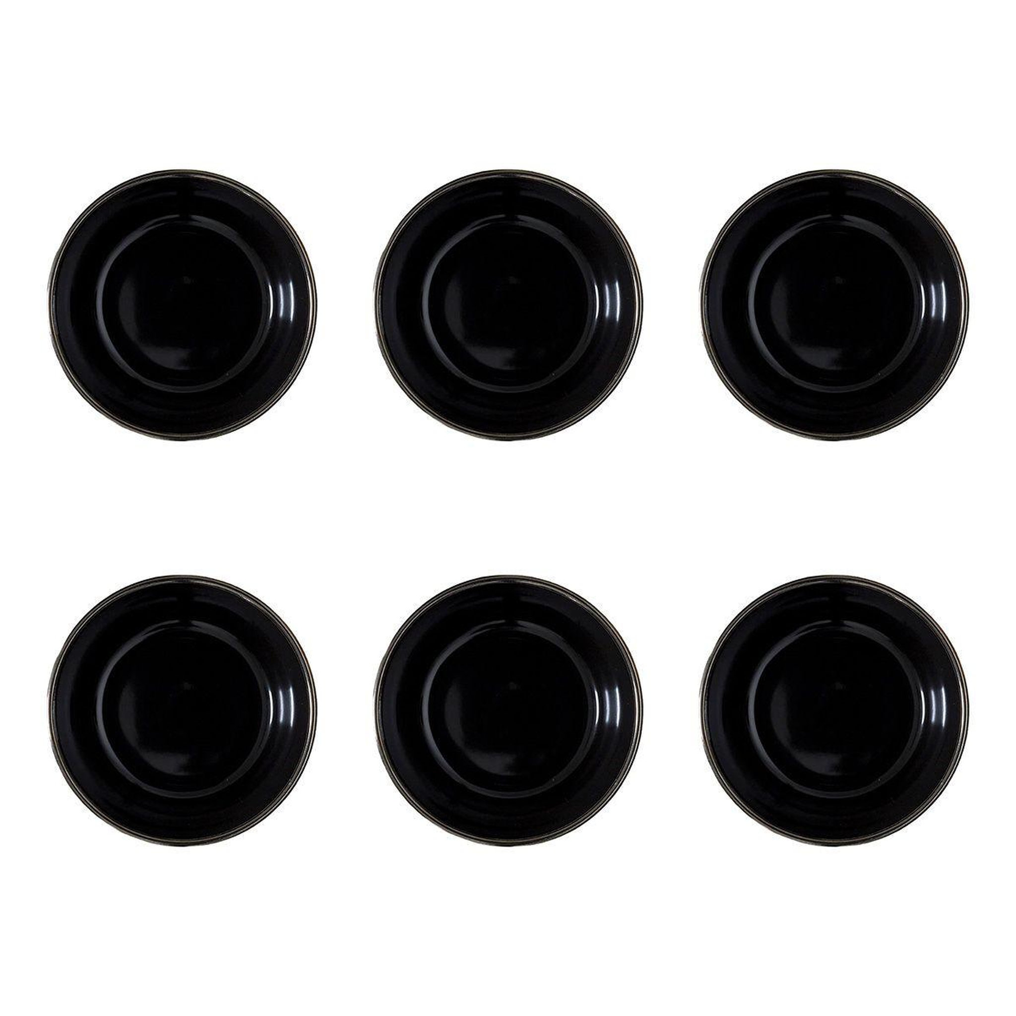 The Home Deco Factory Lot de 6 bols en céramique  lounge  14cm noir