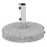 Paris Prix Pied de Parasol Moucheté Rond  Stathera  50cm Gris