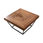 Habitat et Jardin Table Basse en bois  Cora  - 100 x 100 x 32 cm - Noyer