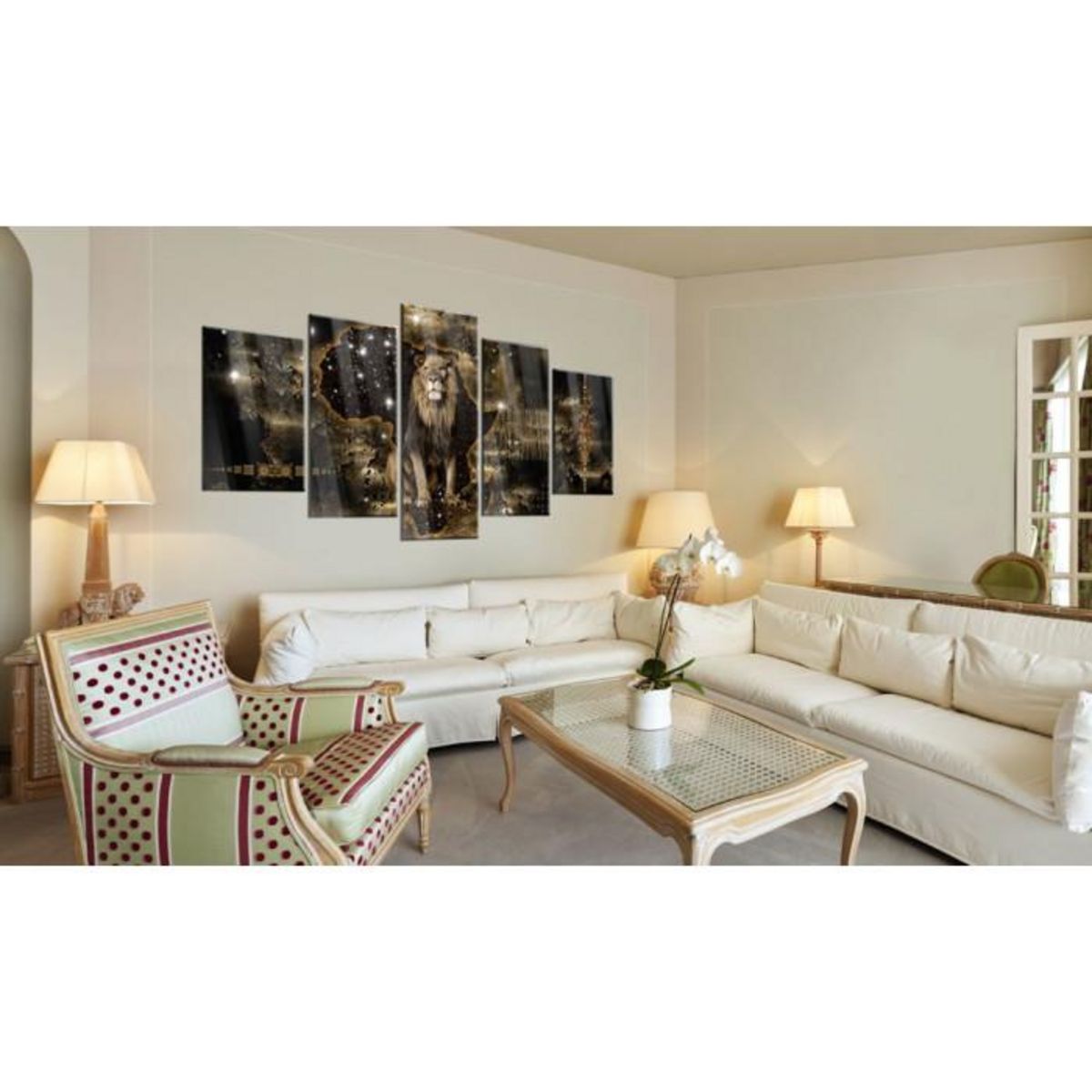 Paris Prix Tableau sur Verre Acrylique  Golden Lion