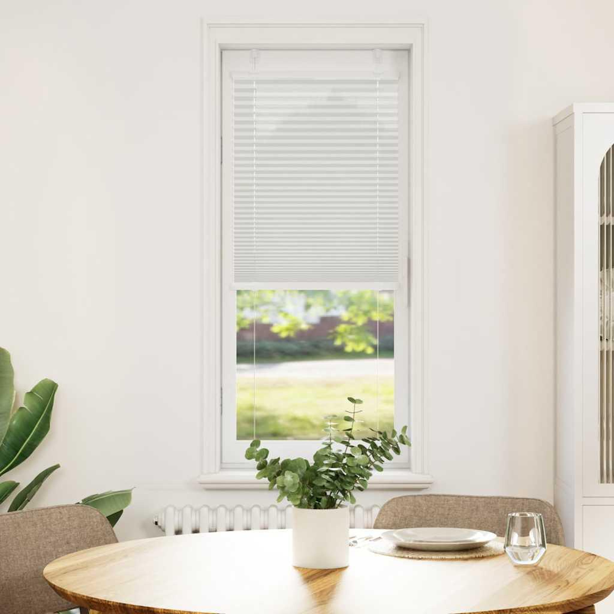 Voir la diapositive 2 : VIDAXL Store plisse gris clair 45x100 cm largeur du tissu 44,4 cm