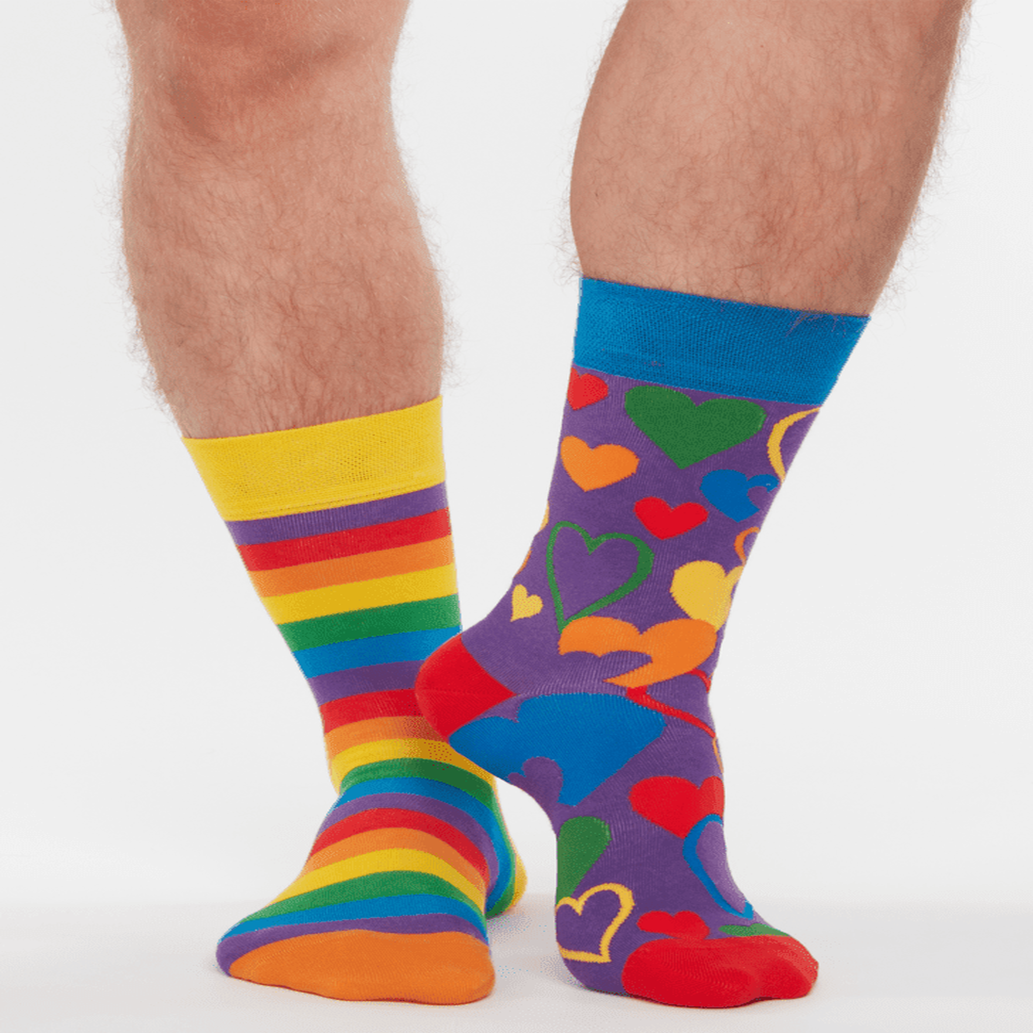 Voir la diapositive 2 : DEDOLES Chaussettes amours arc-en-ciel