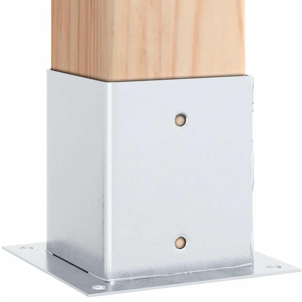 VIDAXL Bases de poteau carrees 12pcs argent 121x121 mm acier galvanise