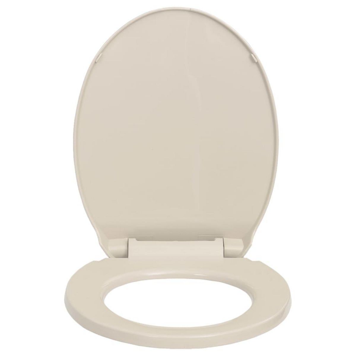 VIDAXL Siege de toilette a fermeture en douceur Abricot Ovale