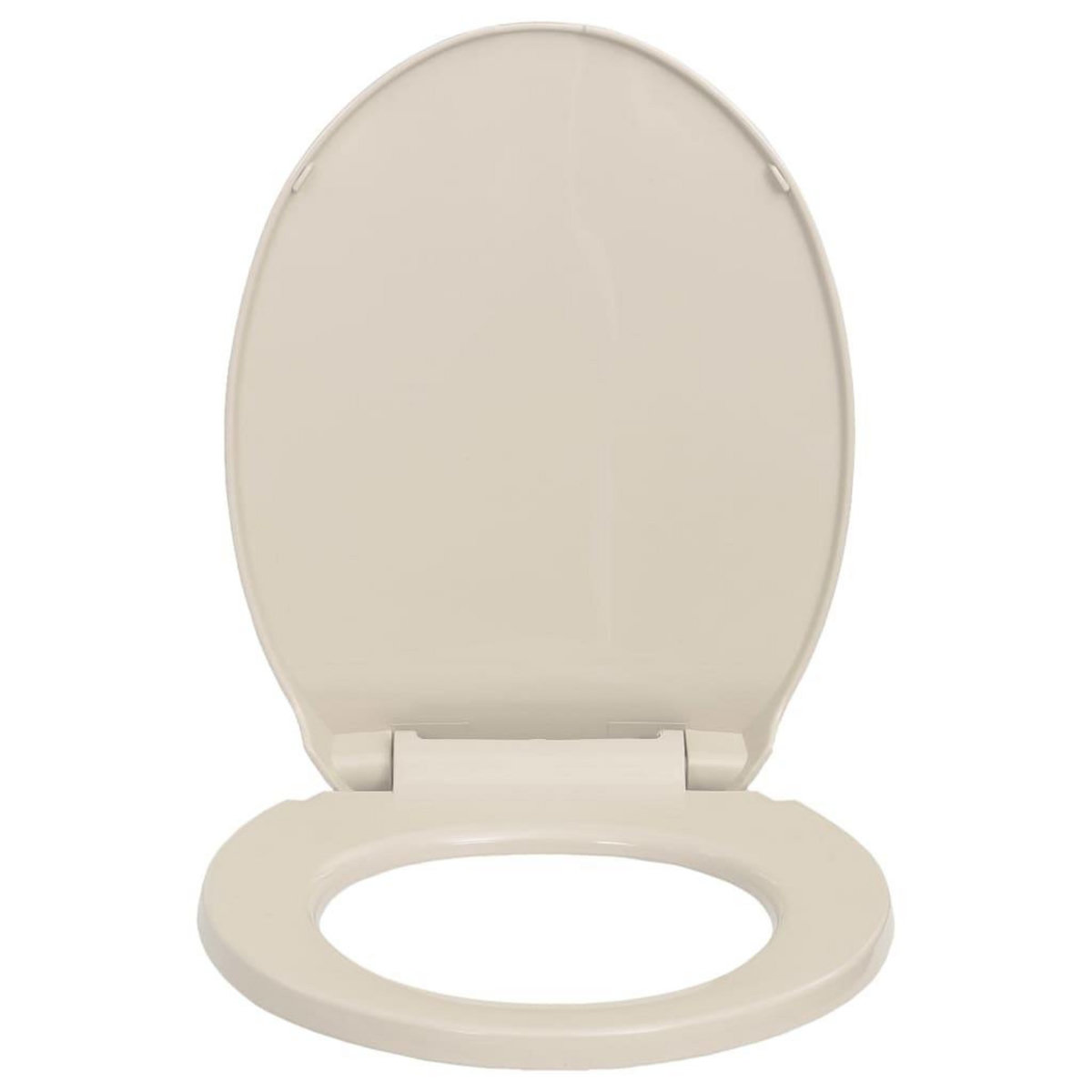 VIDAXL Siege de toilette a fermeture en douceur Abricot Ovale