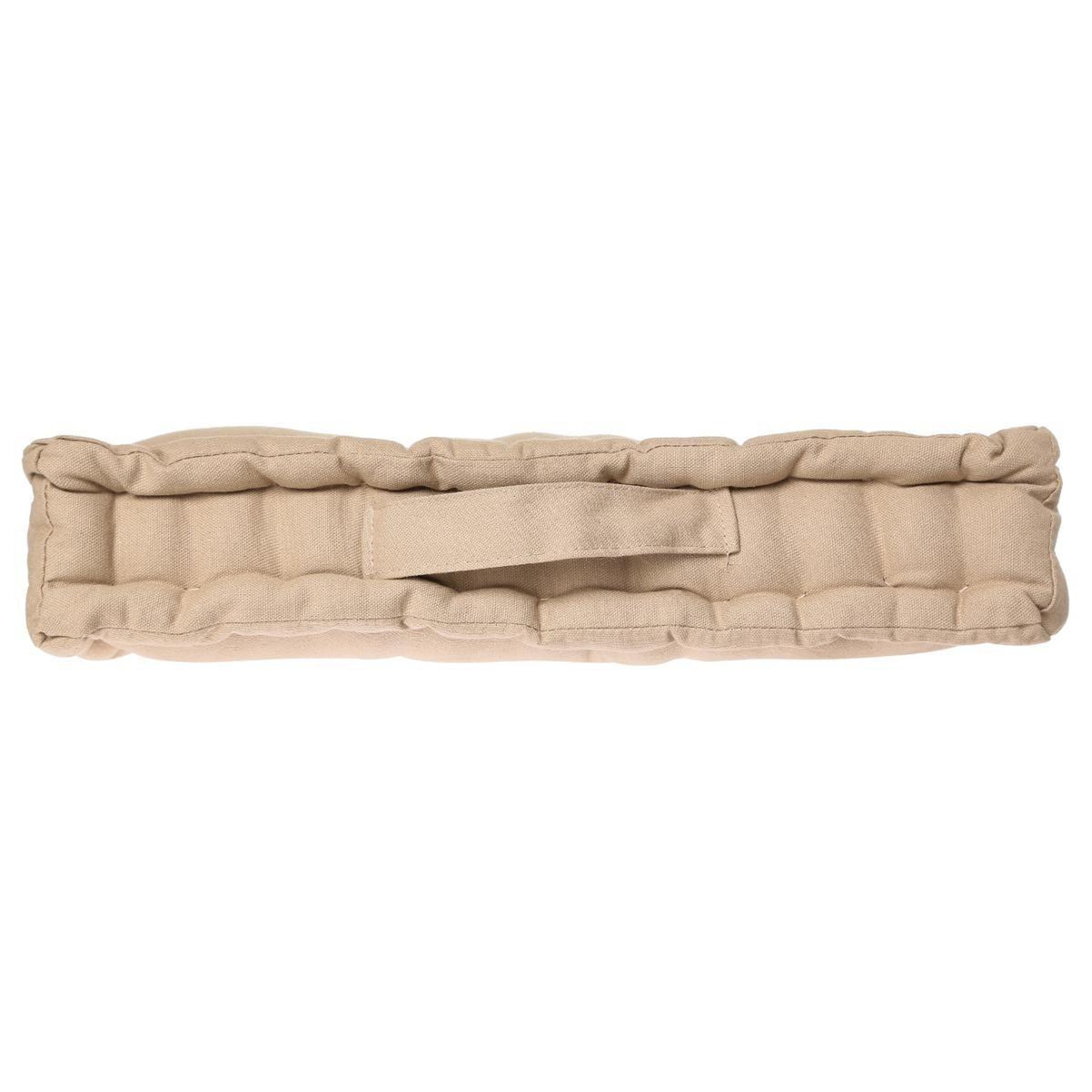 Voir la diapositive 3 : ATMOSPHERA Coussin de sol  dorian  40x40cm beige